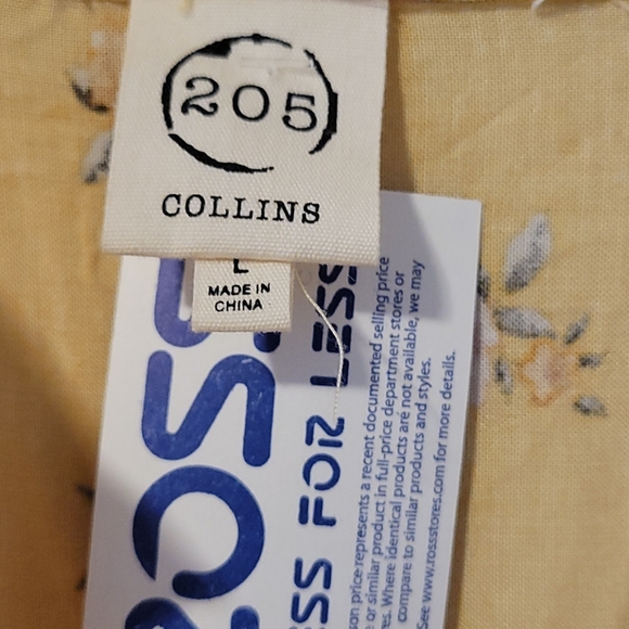 YELLOW FLORAL RUFFLE TUNIC SIZE L - Picture 2 of 2